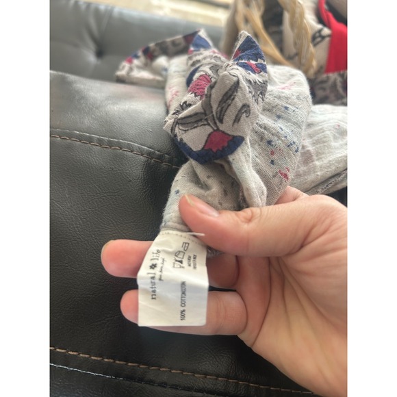 Natural Life Floral Overall Cotton Midi Dress Button Front Waist Cotton M Modest - Picture 6 of 15